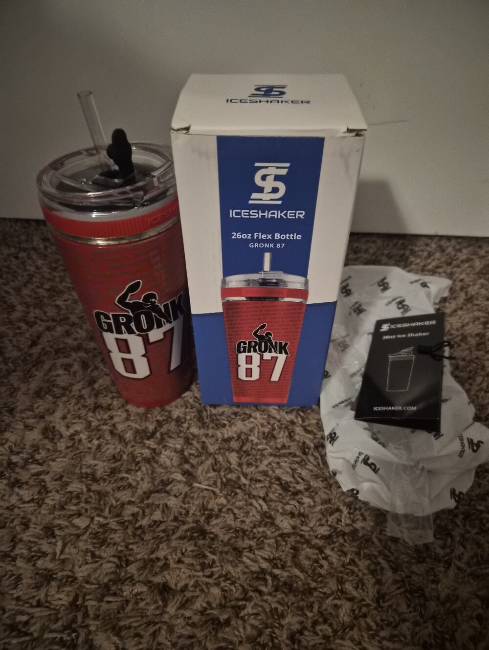 NWOT Ice Shaker 26oz Gronk Tumbler